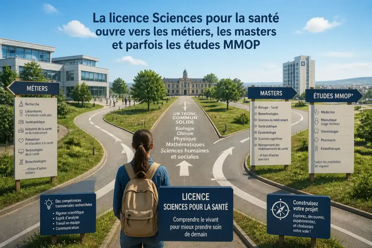 La licence Sciences pour la santé ouvre vers les métiers, les masters et parfois les études MMOP