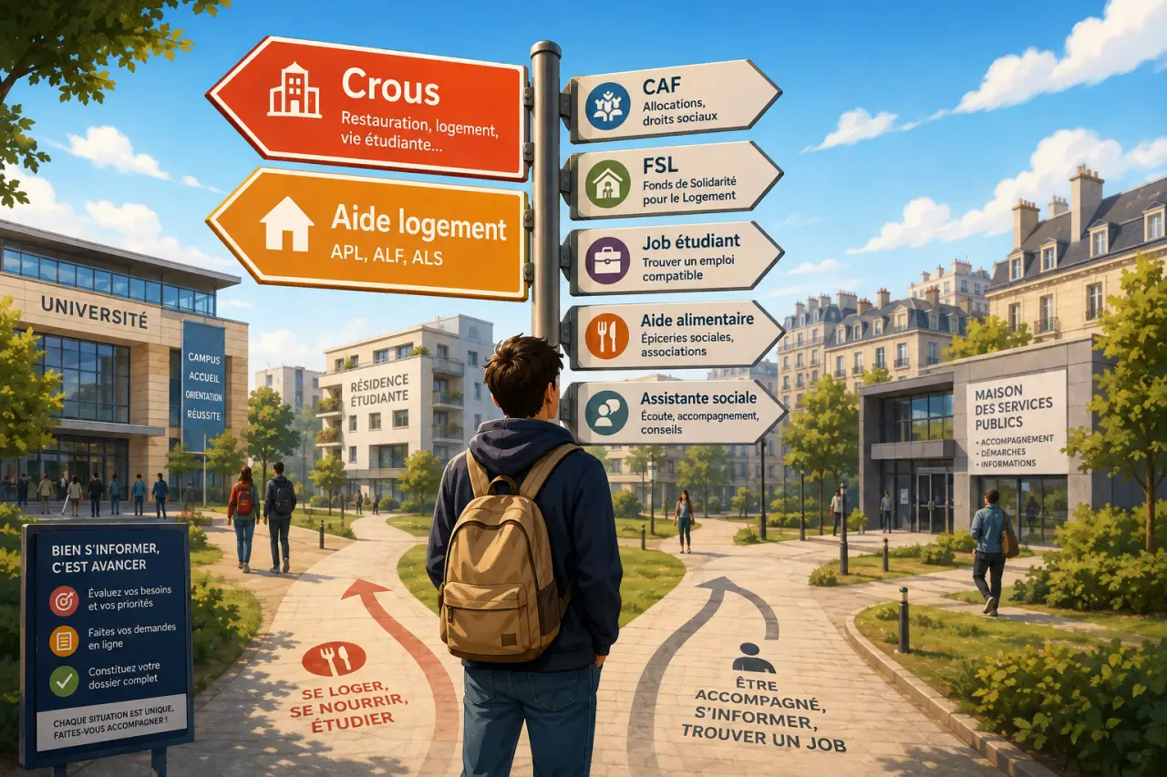 Étudiant non boursier : les aides à demander d’abord, du Crous au logement