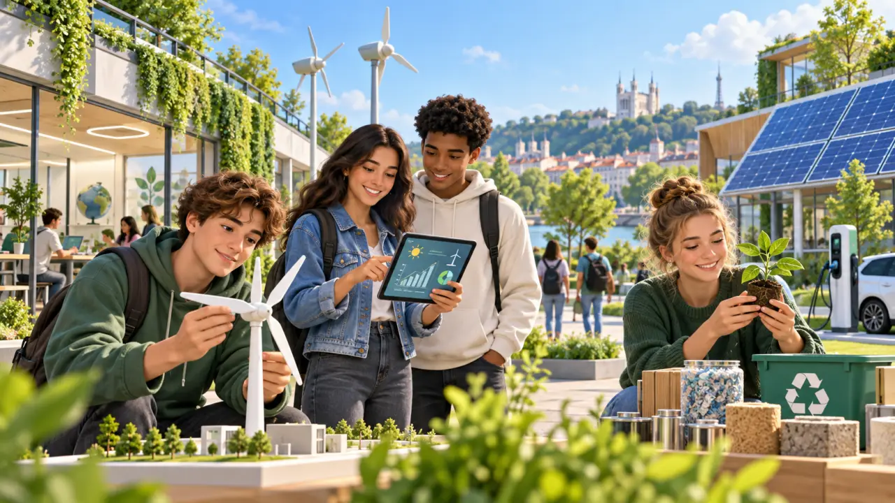 Étudiants découvrant les métiers de la transition écologique